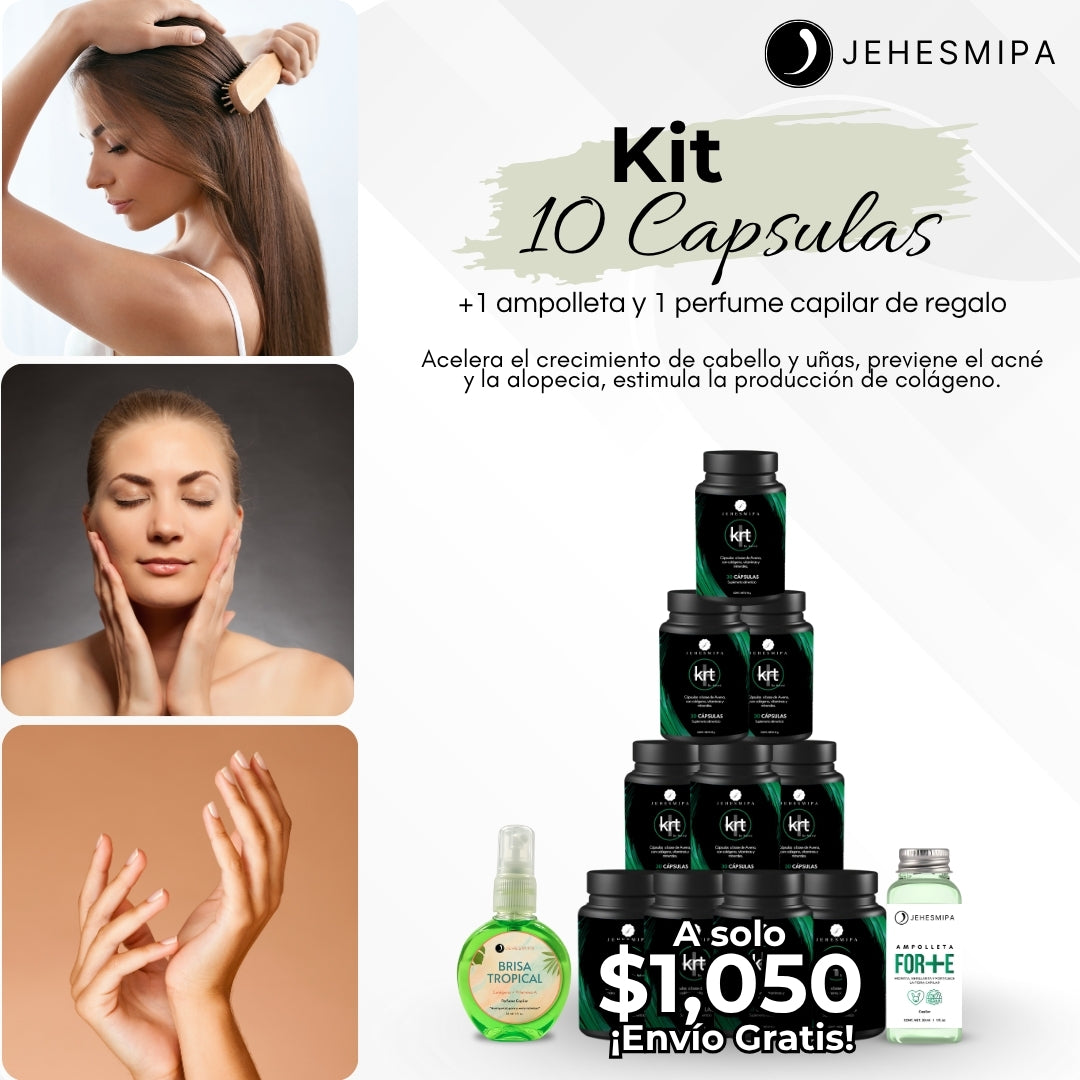 Kit 10 Cápsulas Bio colagen + Keratin