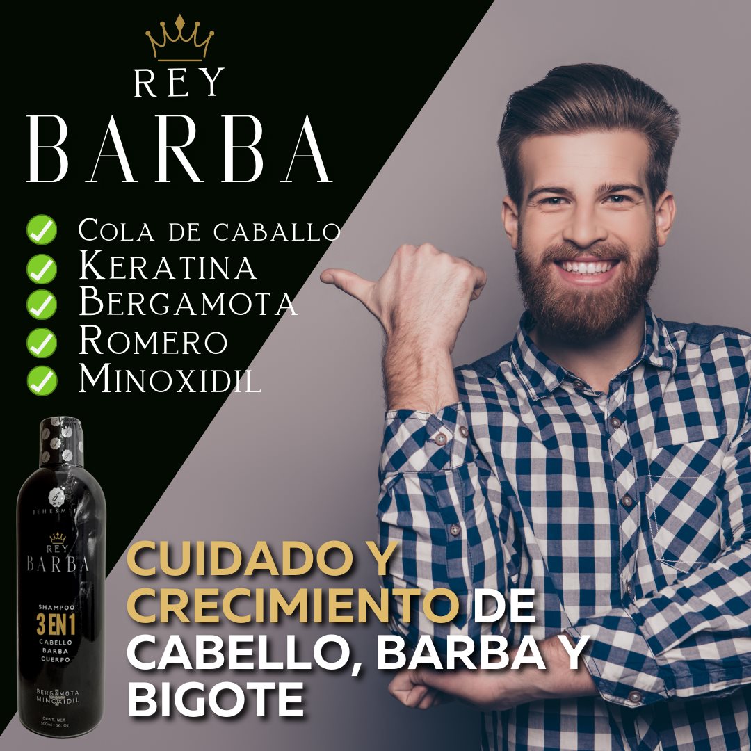 Rey barba shampoo caballero
