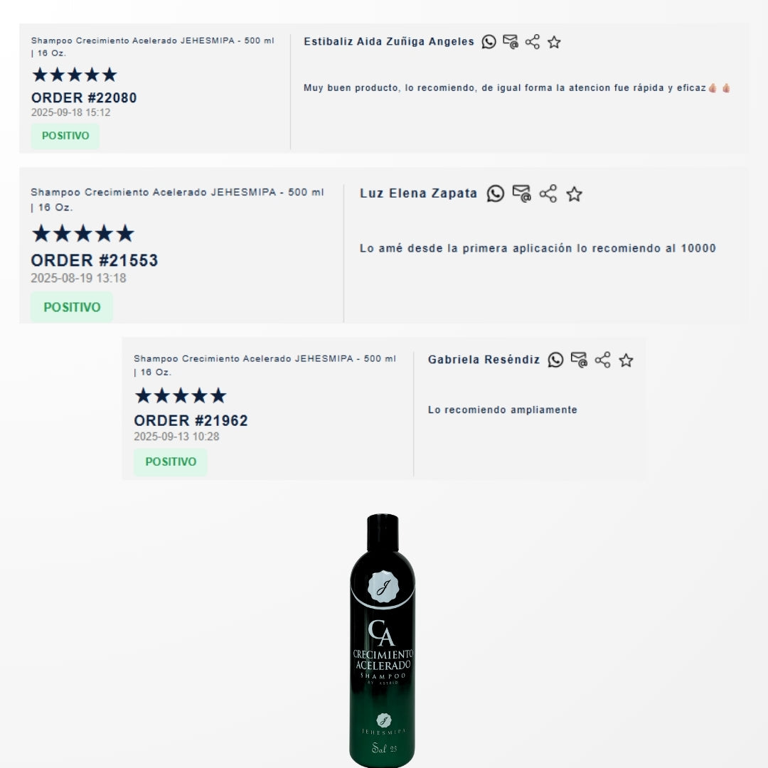 Shampoo Crecimiento Acelerado JEHESMIPA