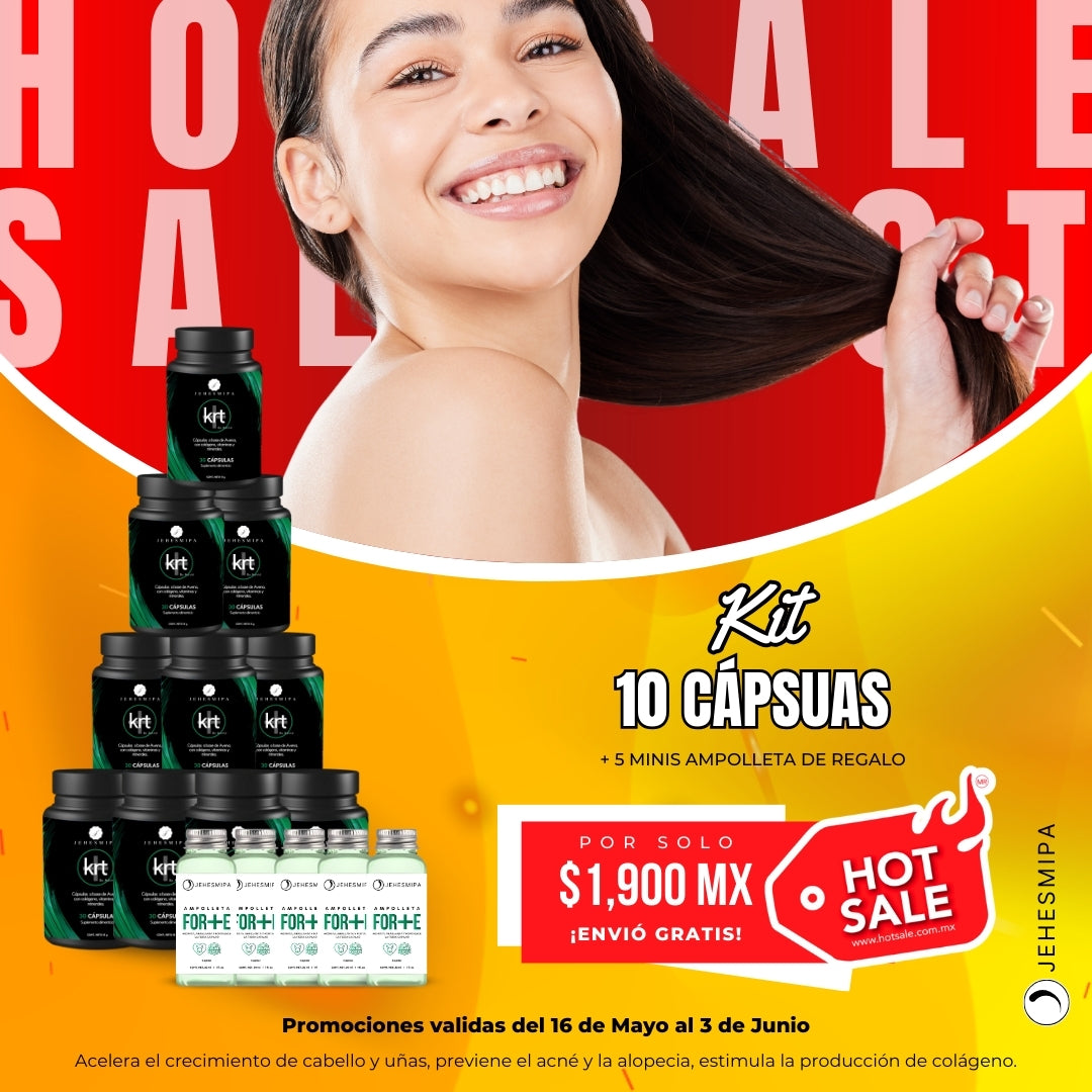 Kit 10 Cápsulas Bio colagen + Keratin