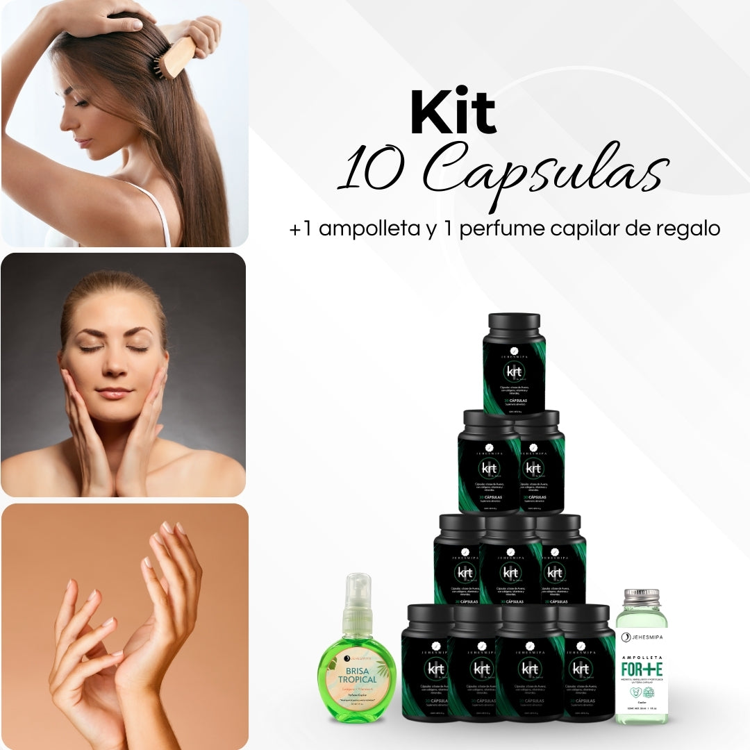 Kit 10 Cápsulas Bio colagen + Keratin