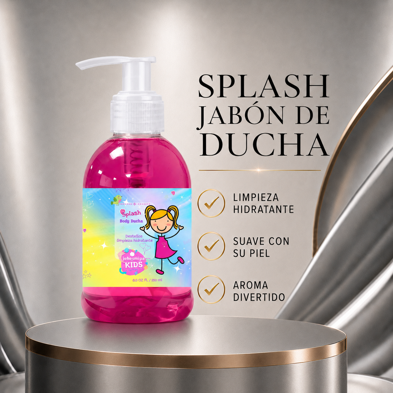 JABON DE DUCHA PARA NIÑA SPLASH KIDS DE JEHESMIPA