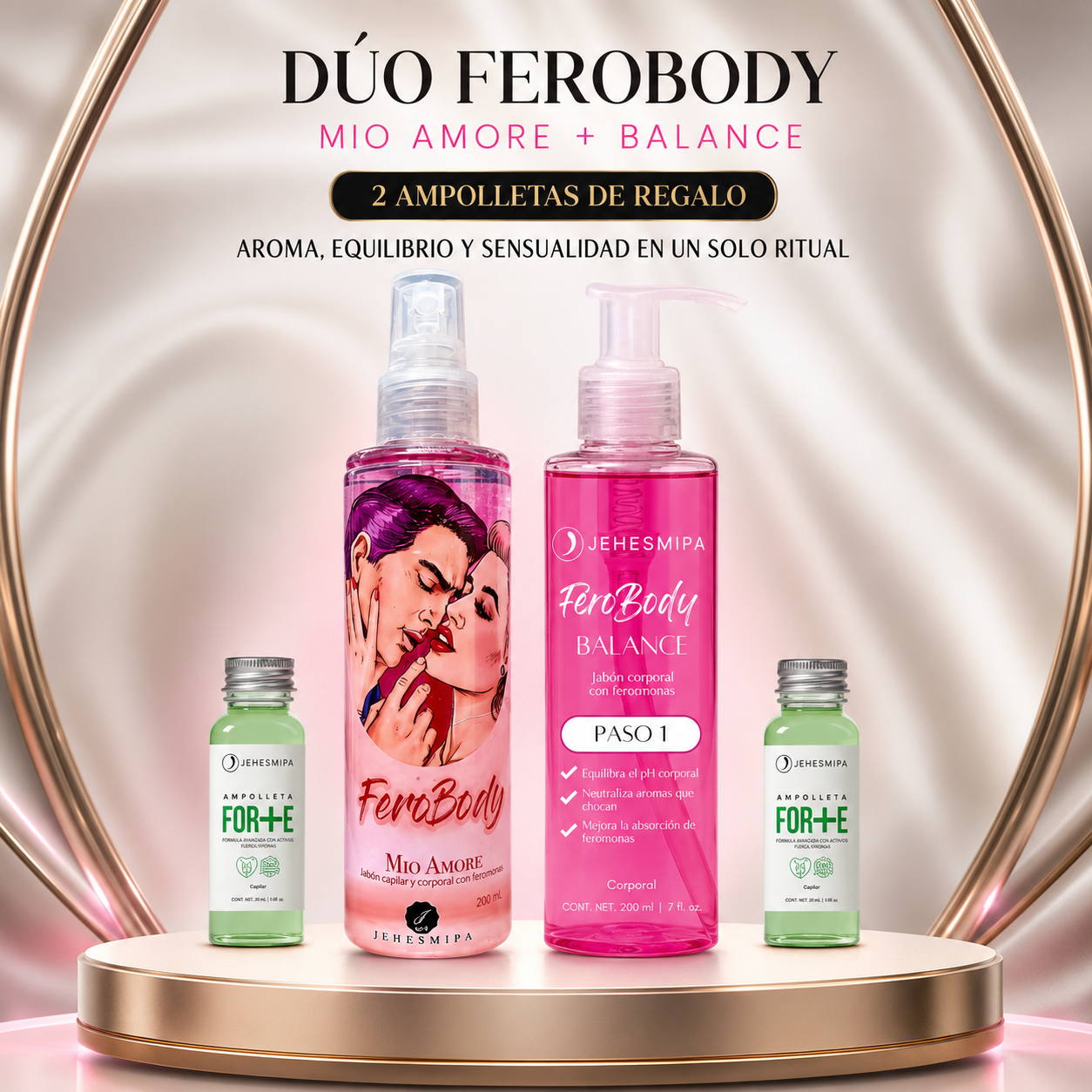 Duo Ferobody Girl Locion Femenina  & jabon con feromonas estabilizador de PH
