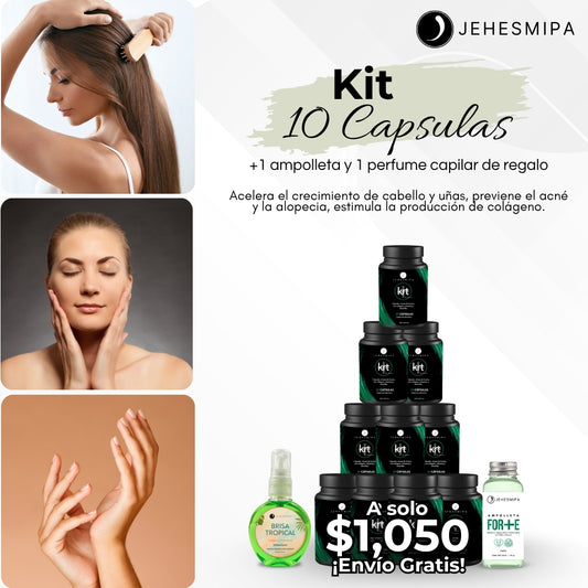 Kit 10 Cápsulas Bio colagen + Keratin