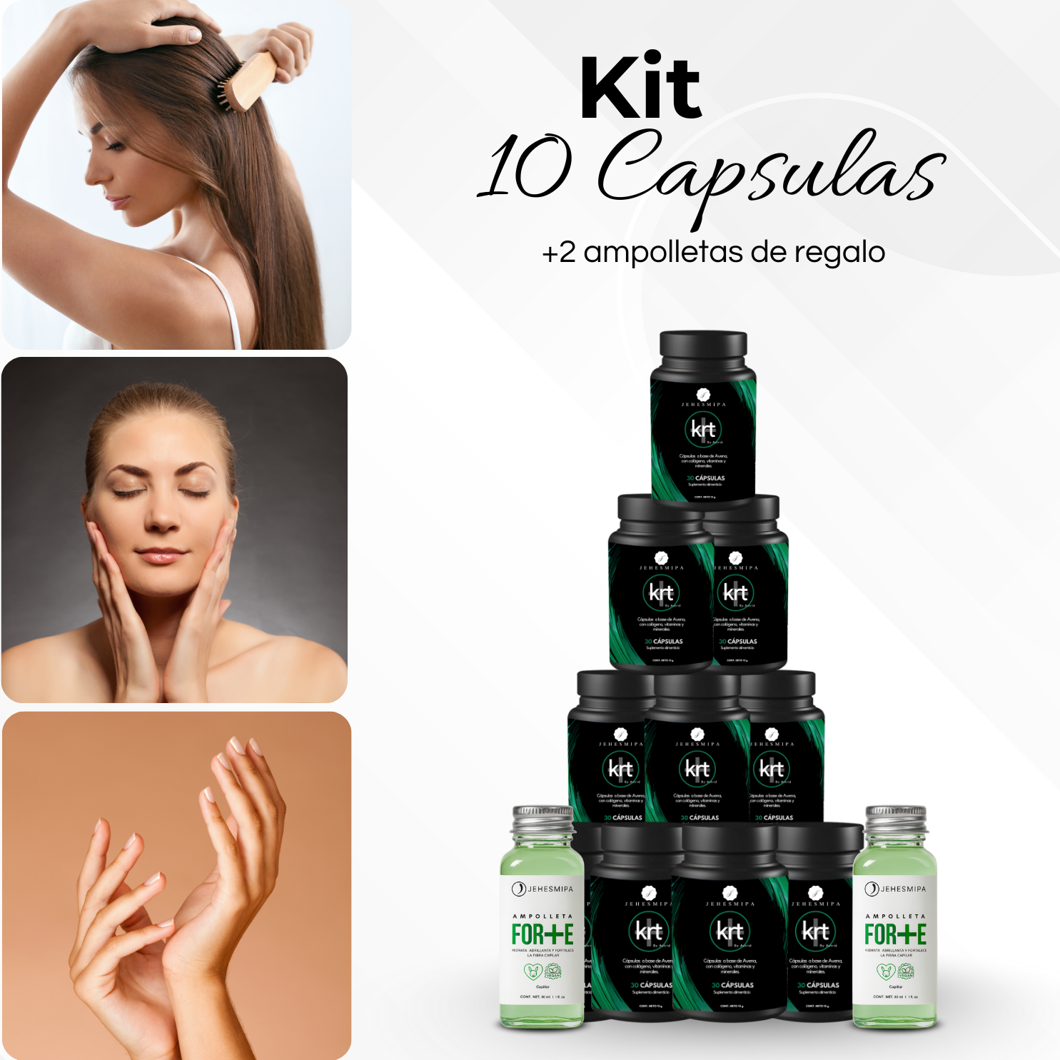 Kit 10 Cápsulas Bio colagen + Keratin