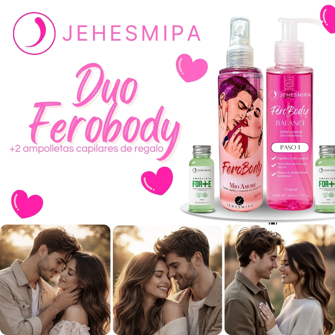 Duo Ferobody Girl Locion Femenina  & jabon con feromonas estabilizador de PH
