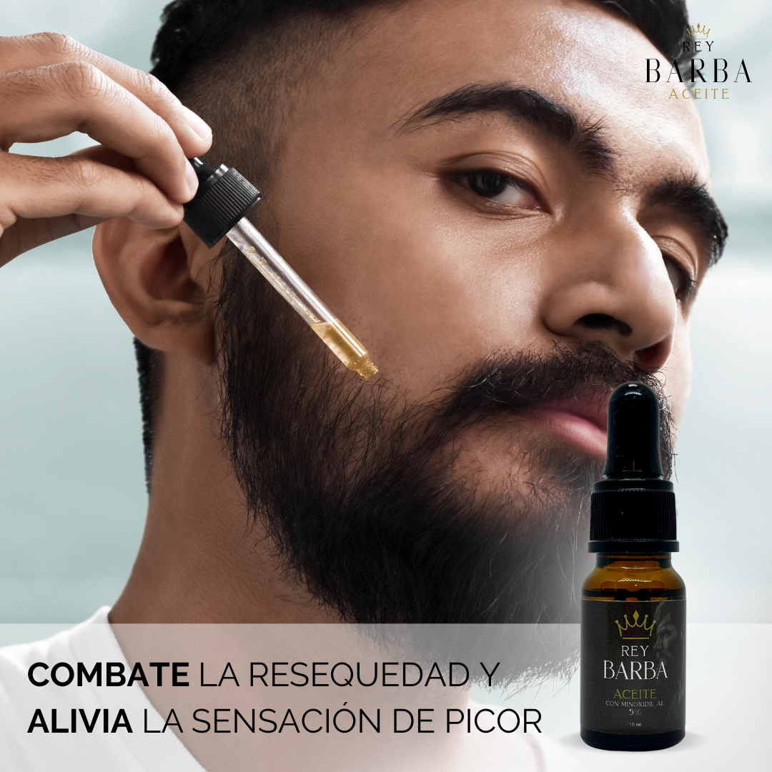 Aceite con minoxidil para Barba y Bigote